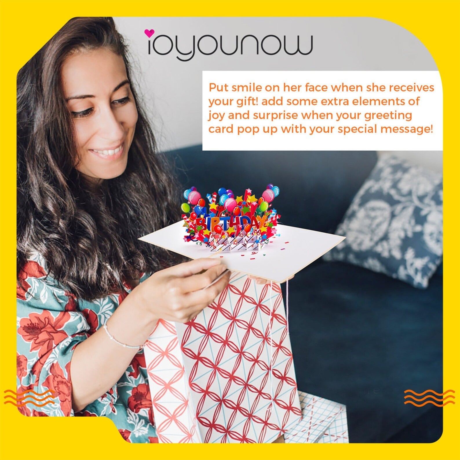 Happy Birthday Gift Cards – 5x7 Pop Up Birthday Card for Women | 3D Paper Greetings Card – Best Pop Up Card for Girls and Boys iOyounow - Ioyounow