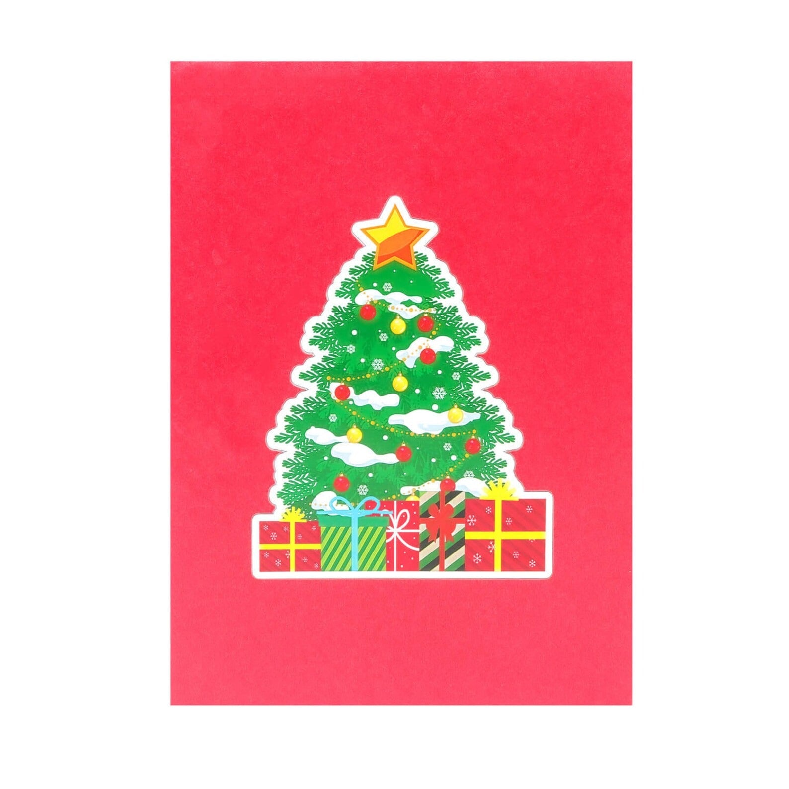 Christmas Pop Up Cards 5"x7" - Beautiful Christmas Tree Design Perfect for Kids & Adults - Christmas Card for the Happy Occasion iOyounow - Ioyounow