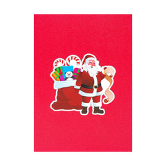 Christmas Pop Up Cards – Santa with Christmas Toy Bag Pop Up Card - Perfect for Kids & Adults - Christmas Card iOyounow - Ioyounow