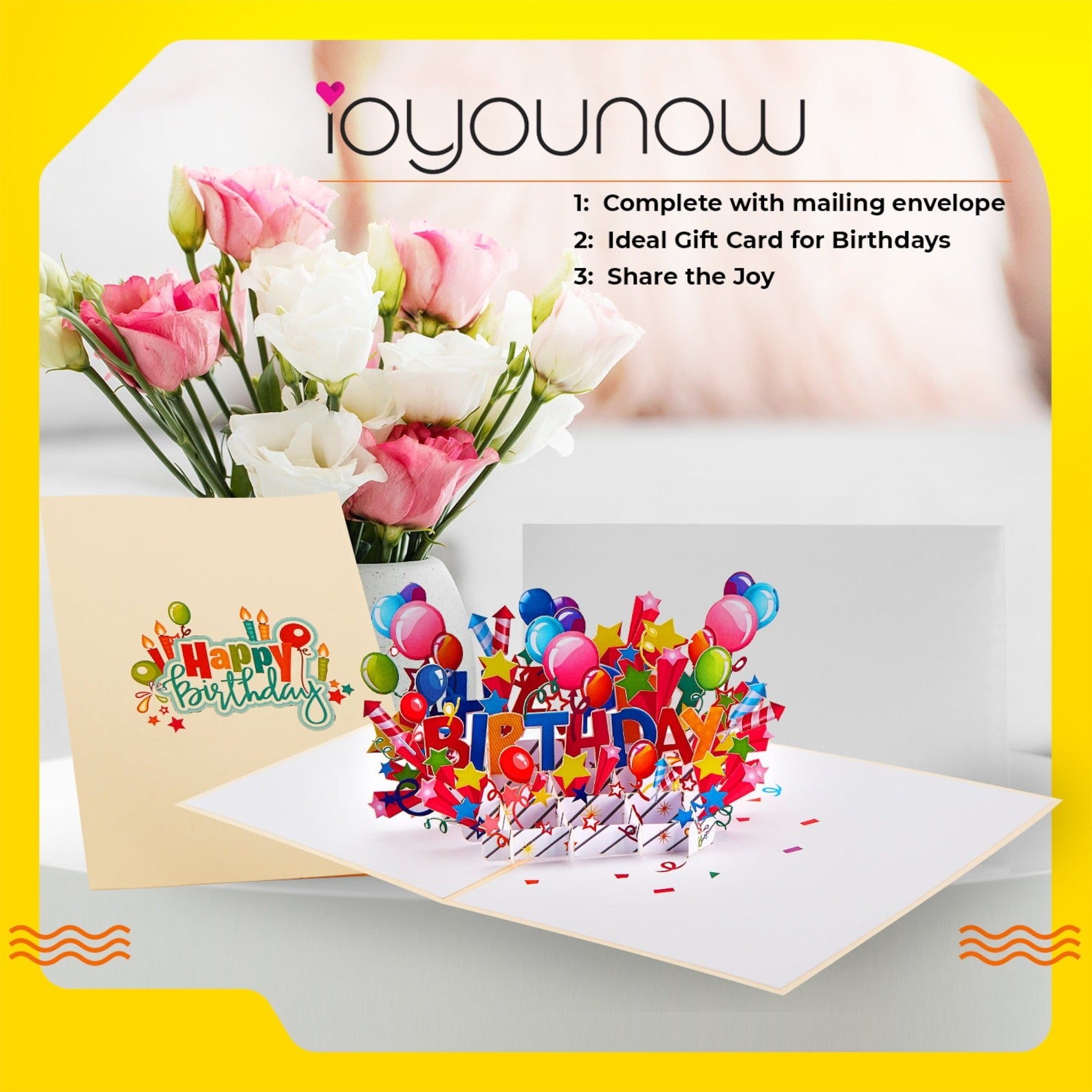 Birthday pop up Cards – Handmade birthday pop up cards | 3D Paper Birthday cards – Birthday card ideas- Personalized birthday cards - Ioyounow