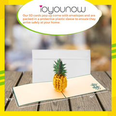 Pineapple 3D Pop Up Card for All Occasions | Popup Pineapple - Birthday Card for Mom - Cheer Up Gift for Women iOyounow - Ioyounow