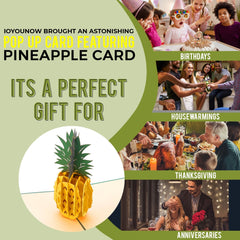 Pineapple 3D Pop Up Card for All Occasions | Popup Pineapple - Birthday Card for Mom - Cheer Up Gift for Women iOyounow - Ioyounow