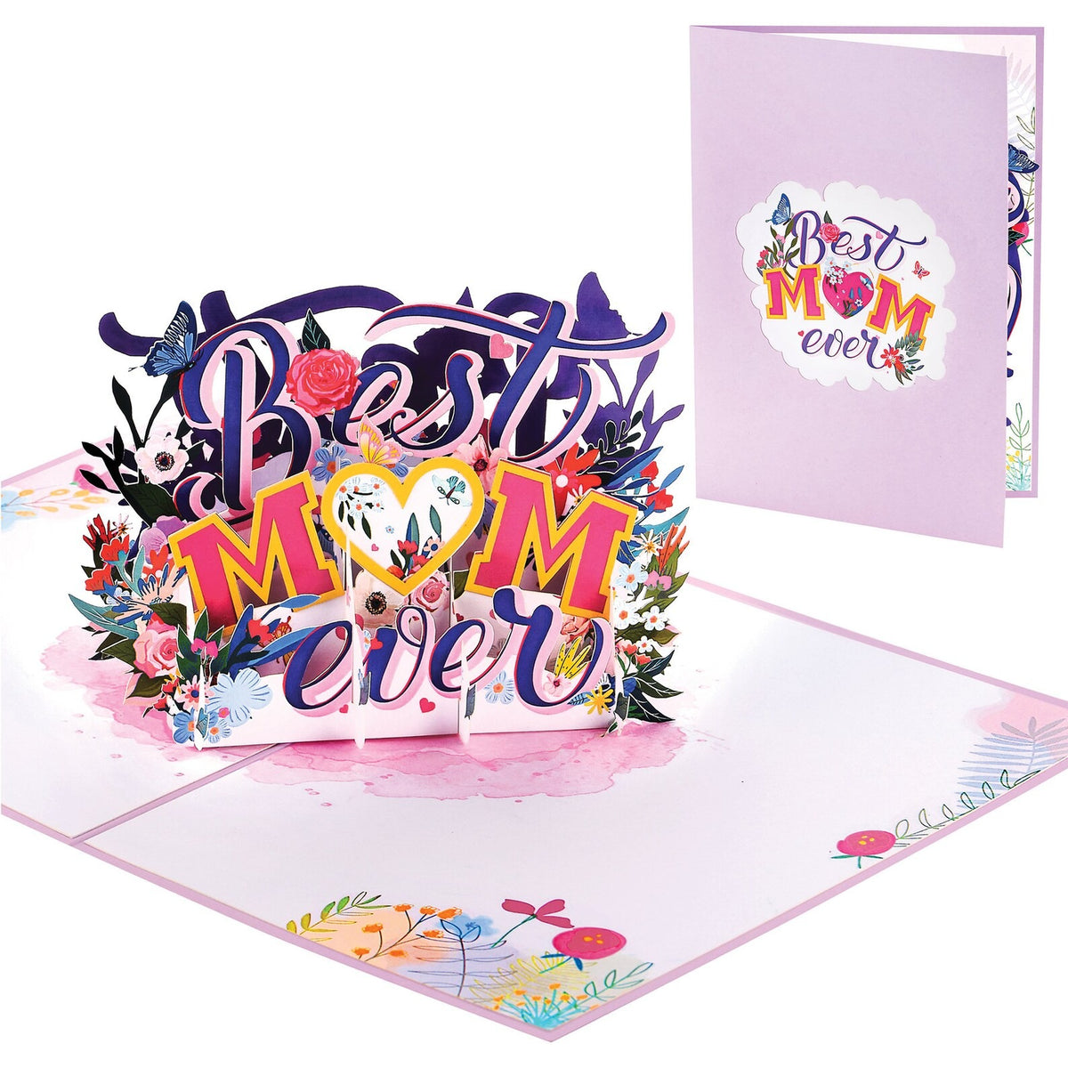 Best Mom Paper Pop Up Card - 5x7 Pop Up Best Ever Greetings Card for Moms, Mothers Day Greeting Card | Birthday Card for Mothers iOyounow - Ioyounow