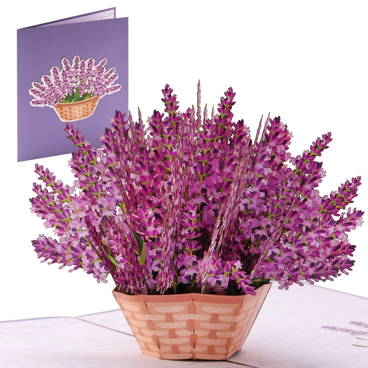 Lavender Basket Pop Up Card - 5x7 Pop Up Birthday Card, Greetings Card | Happy Birthday Card for Sisters – Gift for Women iOyounow - Ioyounow