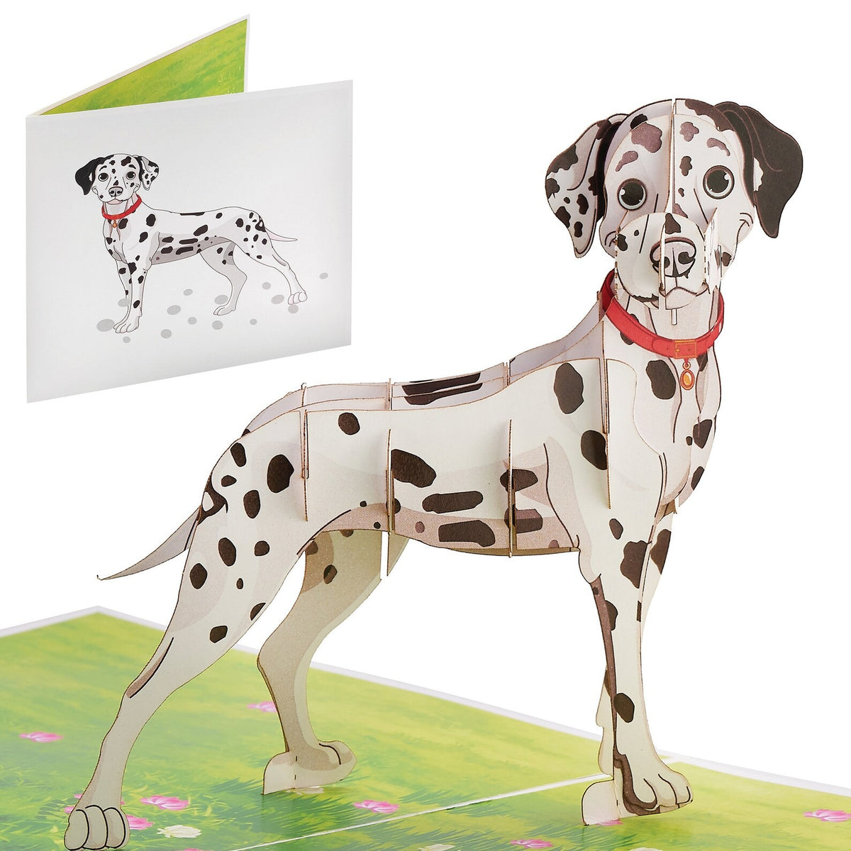 Dalmatian Pop Up Card - 6x6 Pop Up Birthday Card, Greetings Card | Happy Birthday Card for Sisters – Gift for Women iOyounow - Ioyounow