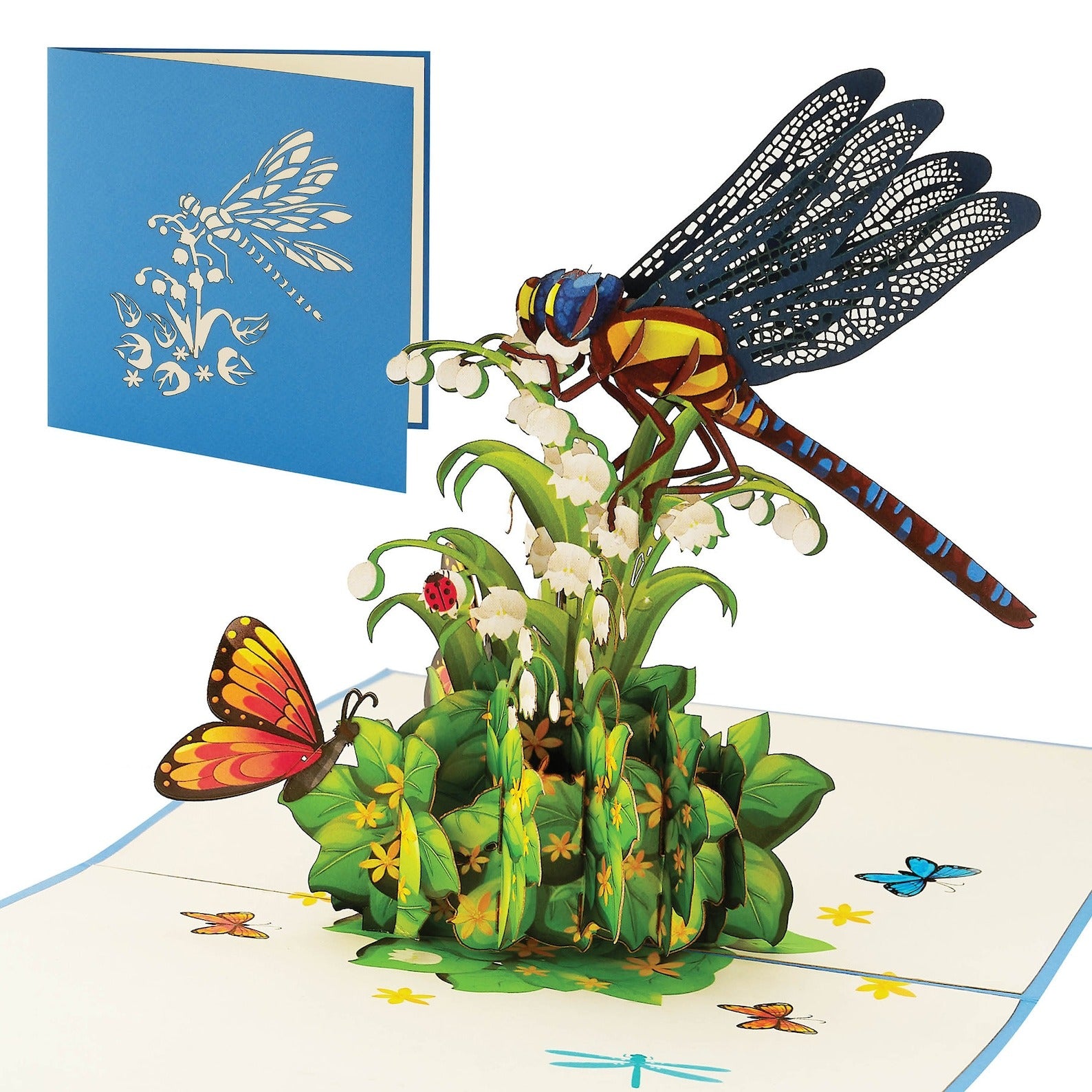 IOYOUNOW Dragonfly Pop Up Card - Attractive Design Perfect for Kids & Adults - Perfect for Fly Lovers Popup Birthdays Card - Ioyounow